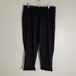 Eileen Fisher baggy crop cuffed elastic waist pull on casual career dress pants
